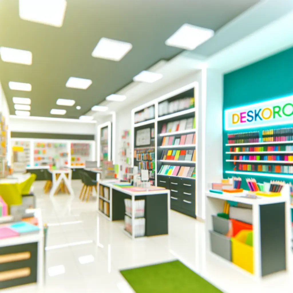 Modern stationery store interior